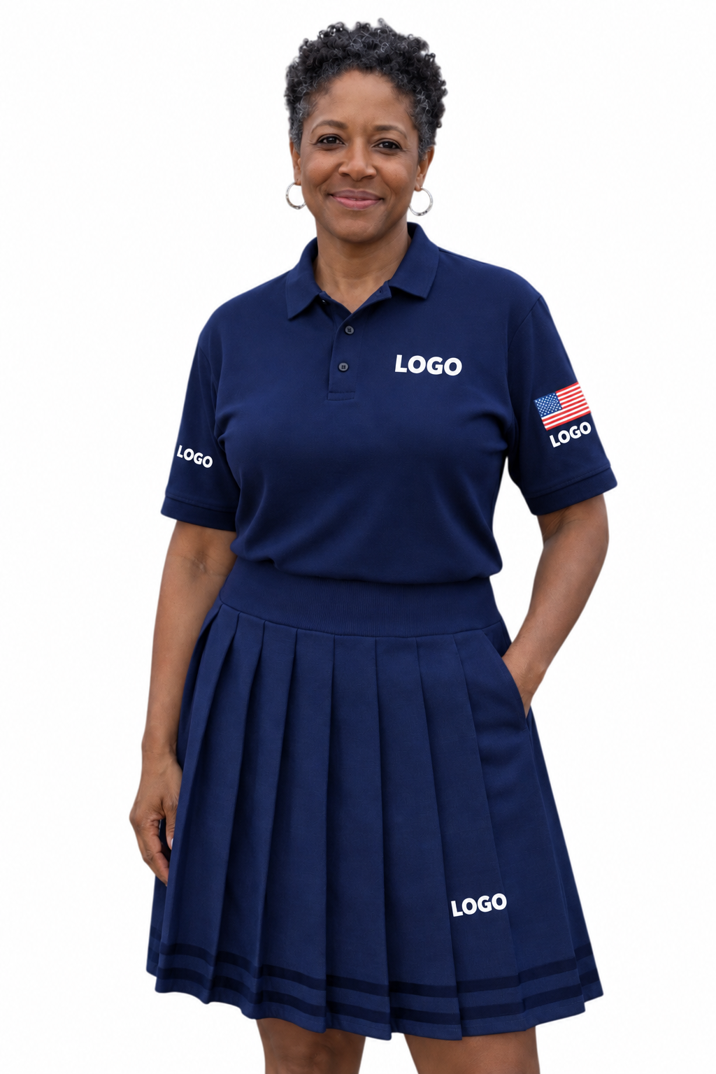 Navy Long Skort — Item #115