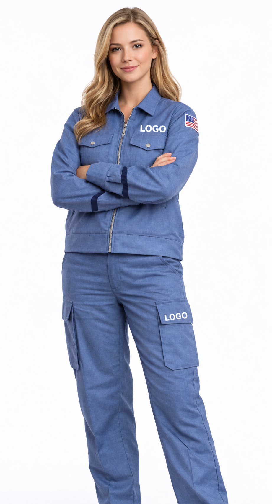 Heather Navy 8 Pocket Cargo Pants — Item #112