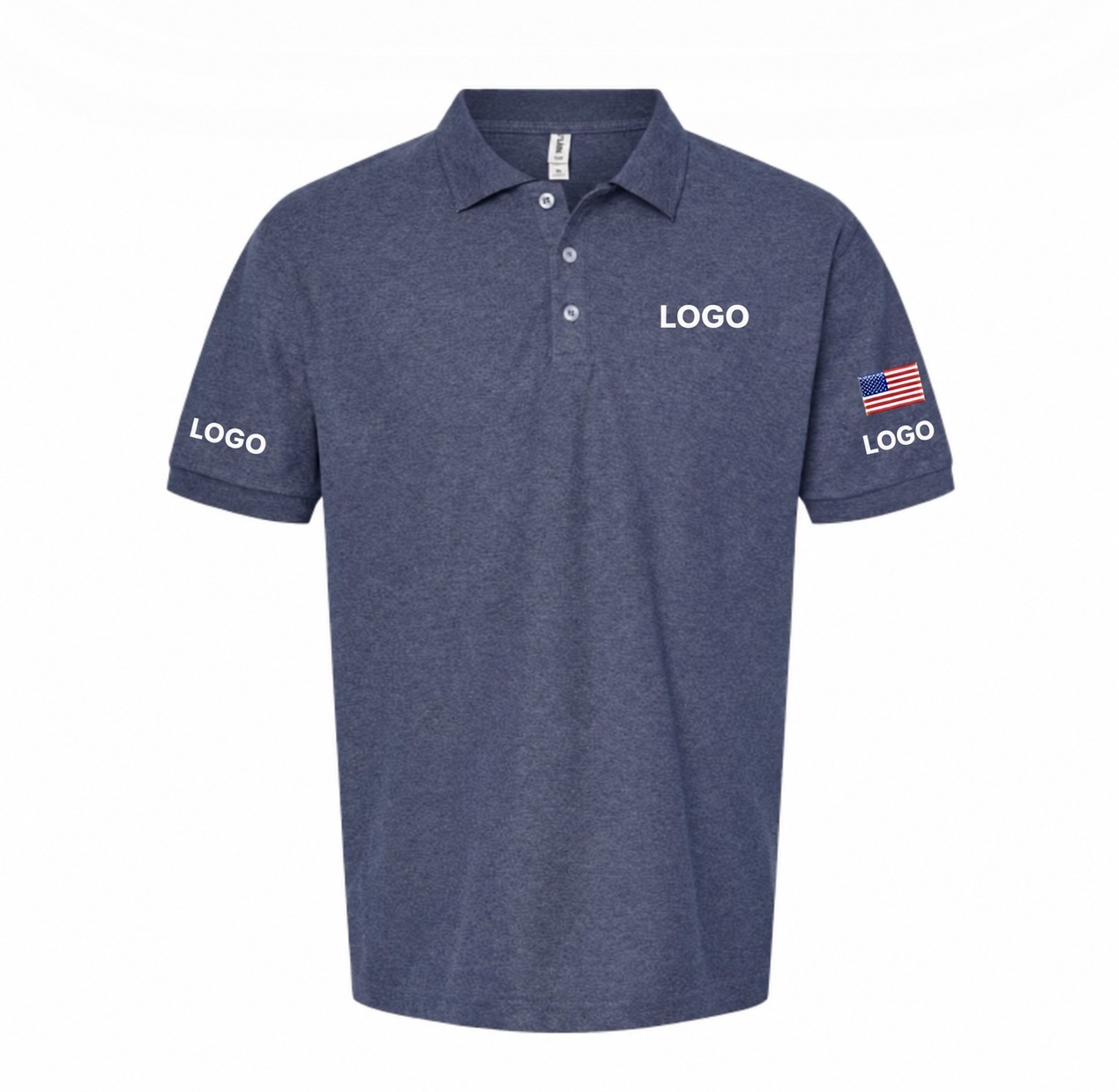 Heather Navy Polo — Item #78